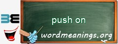 WordMeaning blackboard for push on